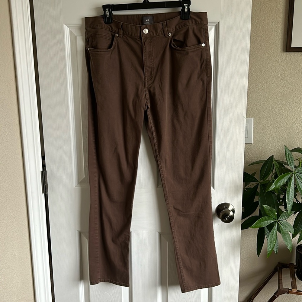 H&M Men’s Brown Slim Fit Pants